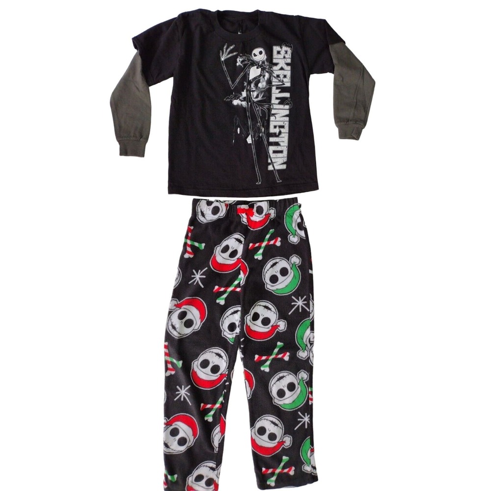 Disney The Nightmare Before Christmas Pajama Set LS Shirt Pants Boys Size S